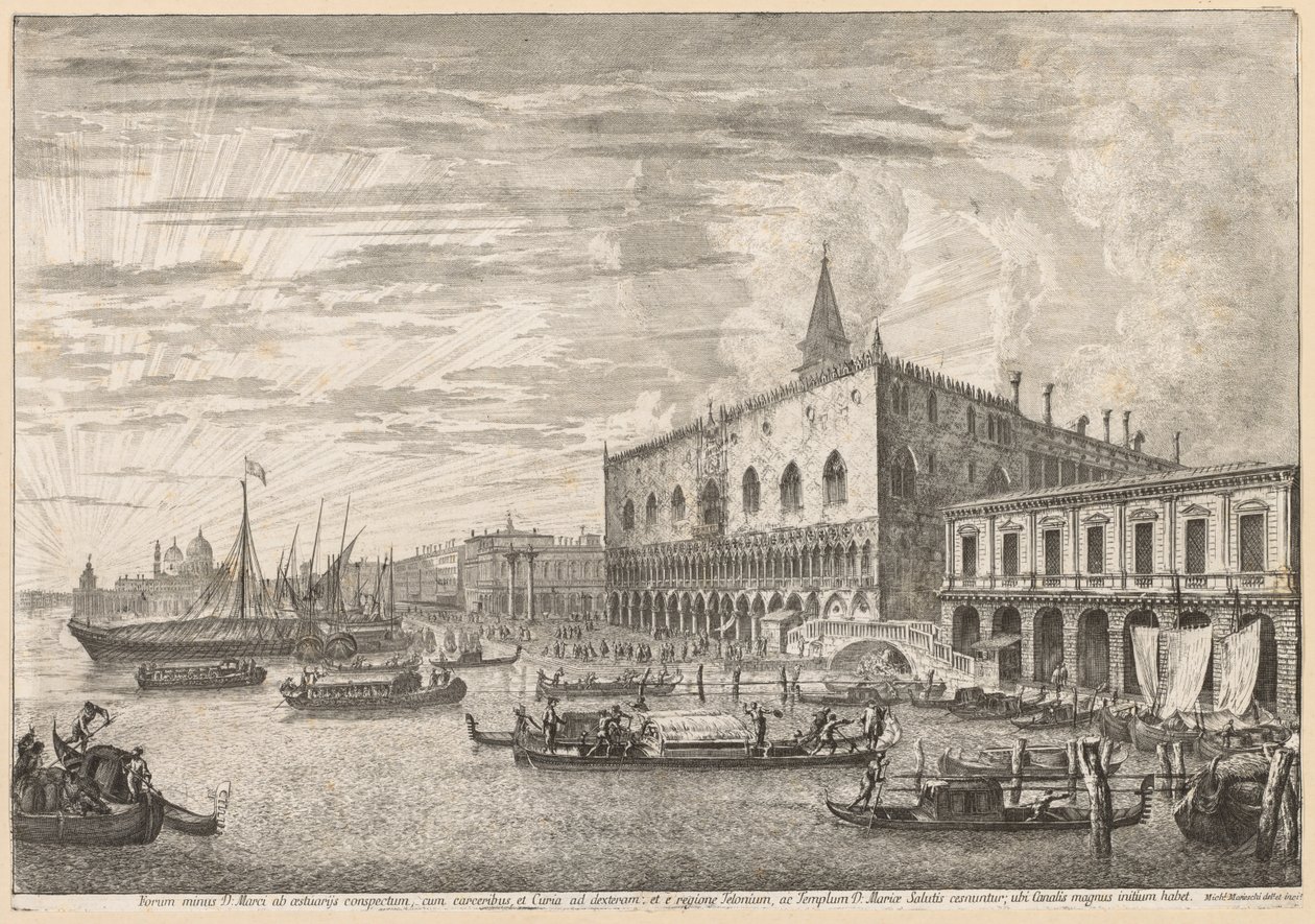 Venedik Manzaraları: Molo ve SM Della Salute by Michele Marieschi