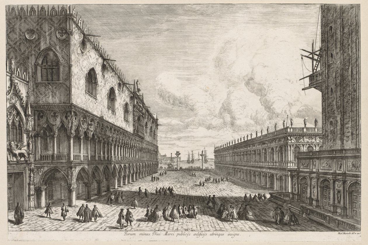 Venedik Manzaraları: Piazzetta by Michele Marieschi