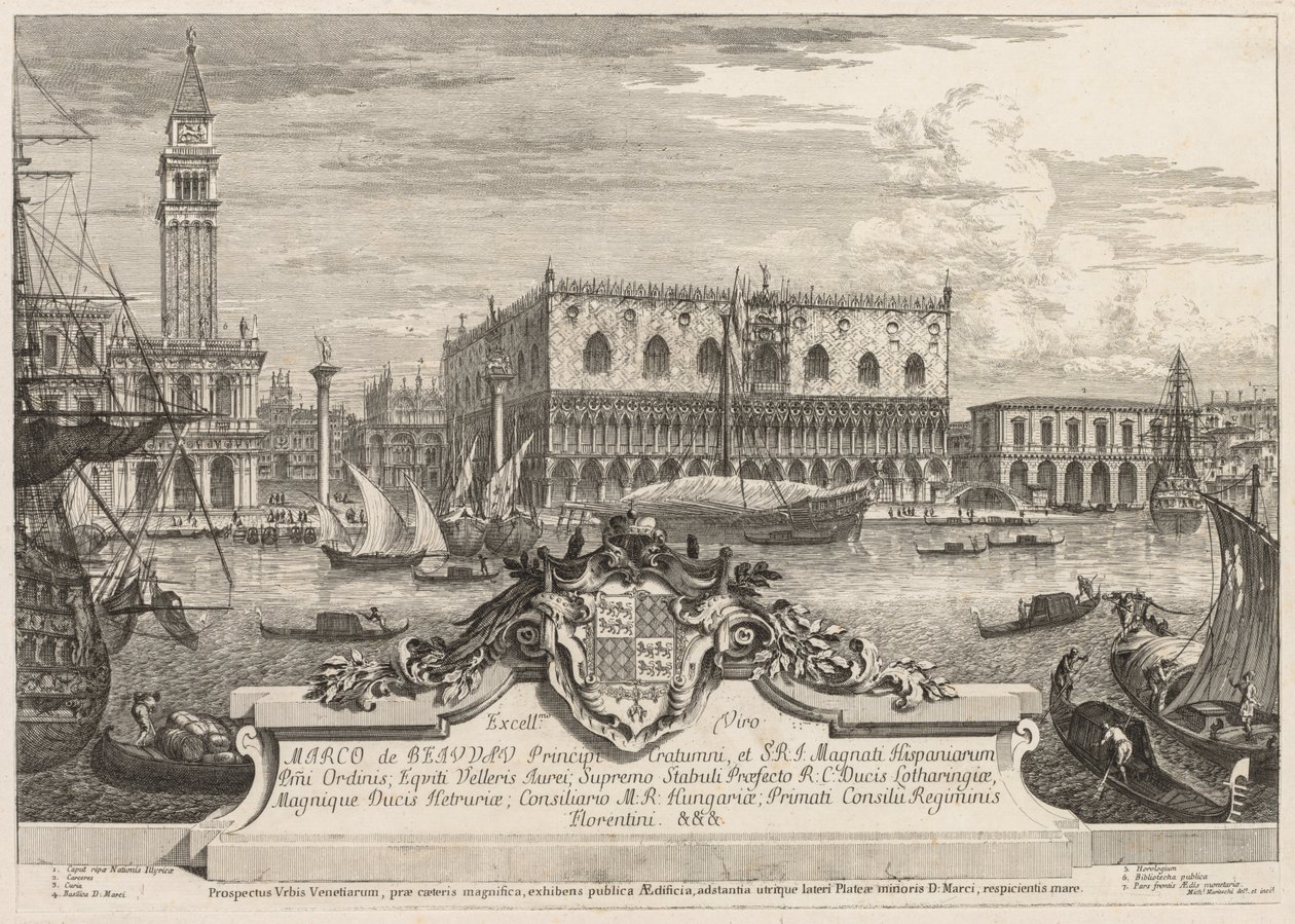 Venedik Manzaraları: Piazzetta ve Ducal Sarayı by Michele Marieschi
