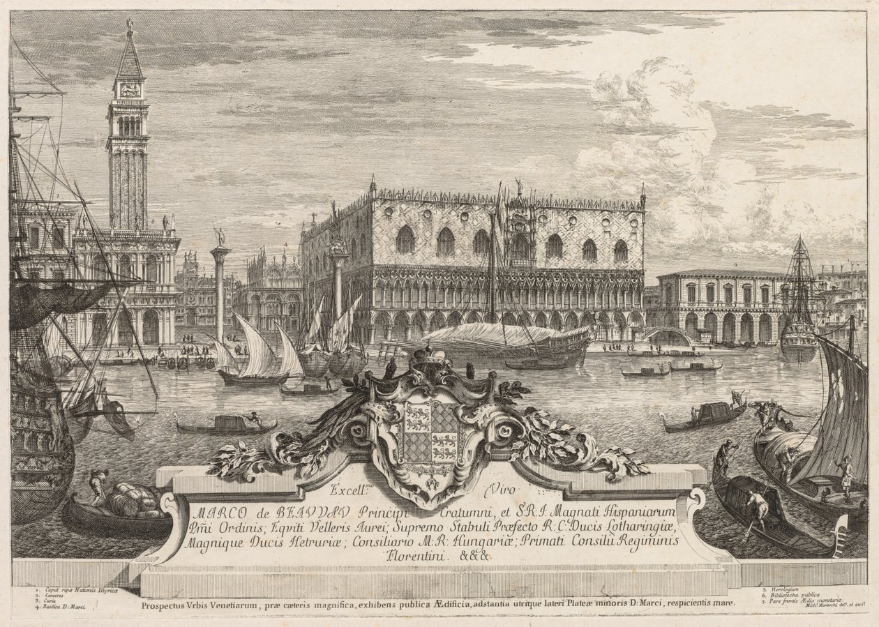 Venedik Manzaraları: Piazzetta ve Ducal Sarayı, 1741. by Michele Marieschi