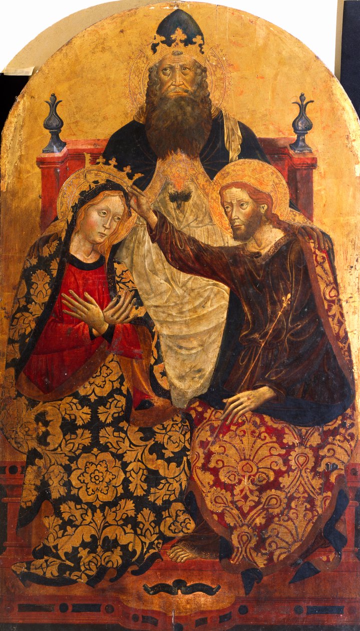Meryem'in taç giyme töreni Michele di Matteo da Bologna (aktif 1410-1469) by Michele di Matteo da Bologna