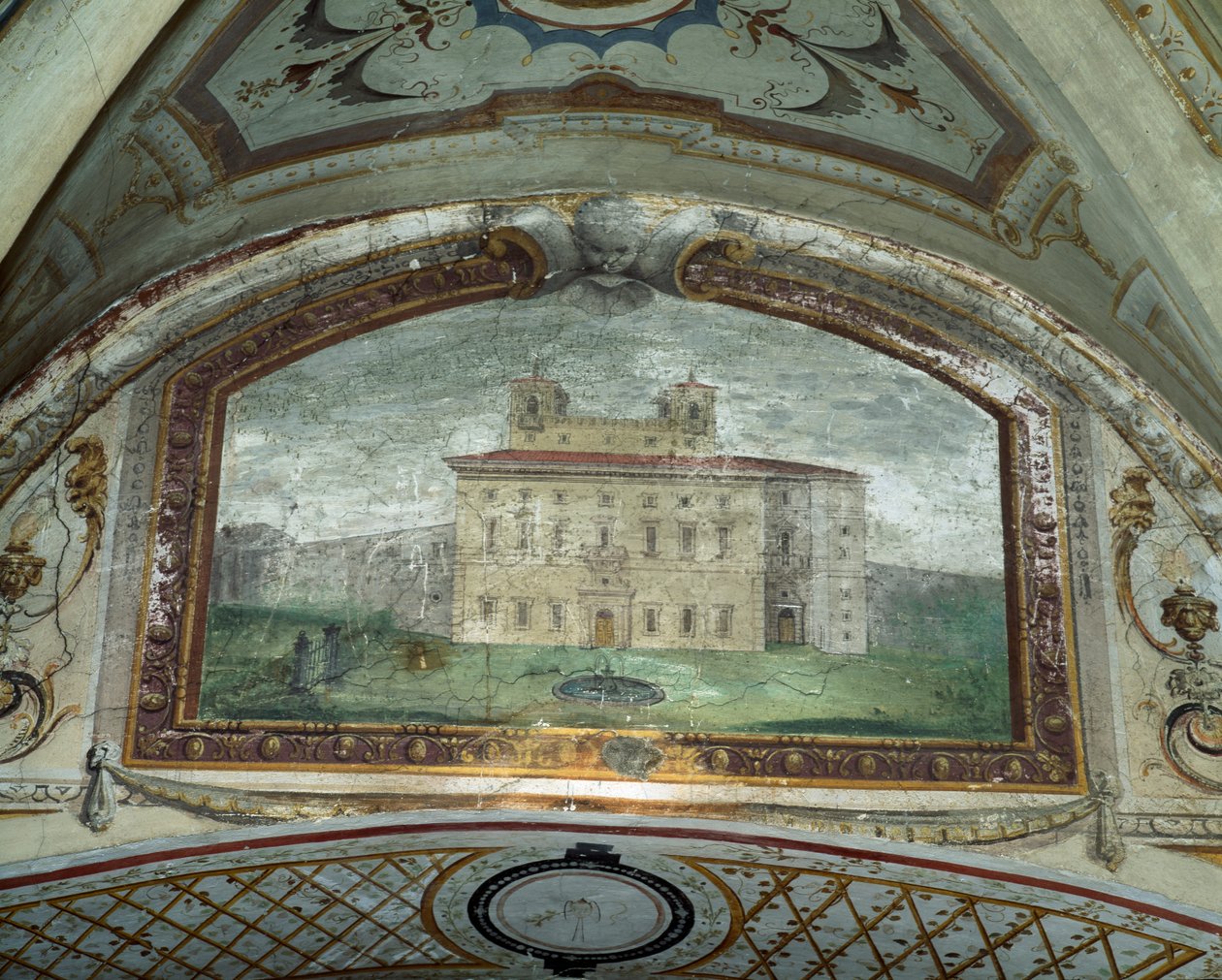 Bir fresk detayı, Villa Medicea di Careggi freski by Michelozzo di Bartolommeo