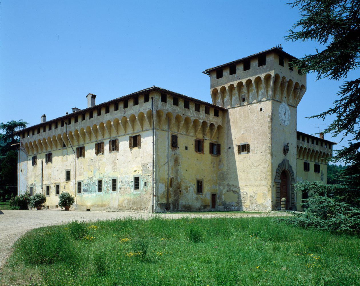 Cafaggiolo'nun Medici Villası, 1451'de başladı by Michelozzo di Bartolommeo