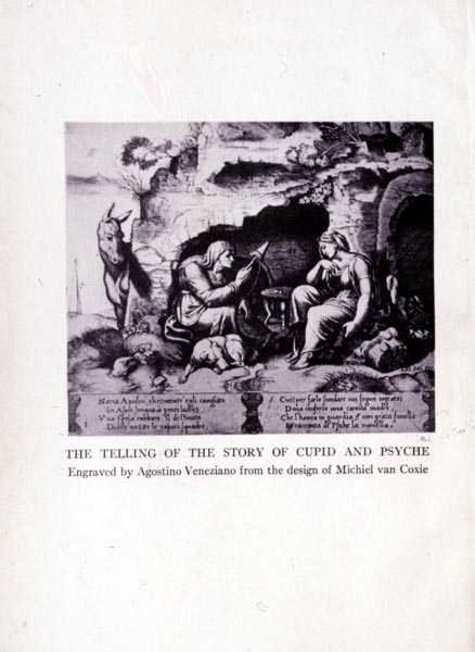 Agostino Veneziano (1490-1540) tarafından kazınmış Aşk Tanrısı ve Ruhun Öyküsünün Anlatılması by Michiel I after Coxie or Coxcie