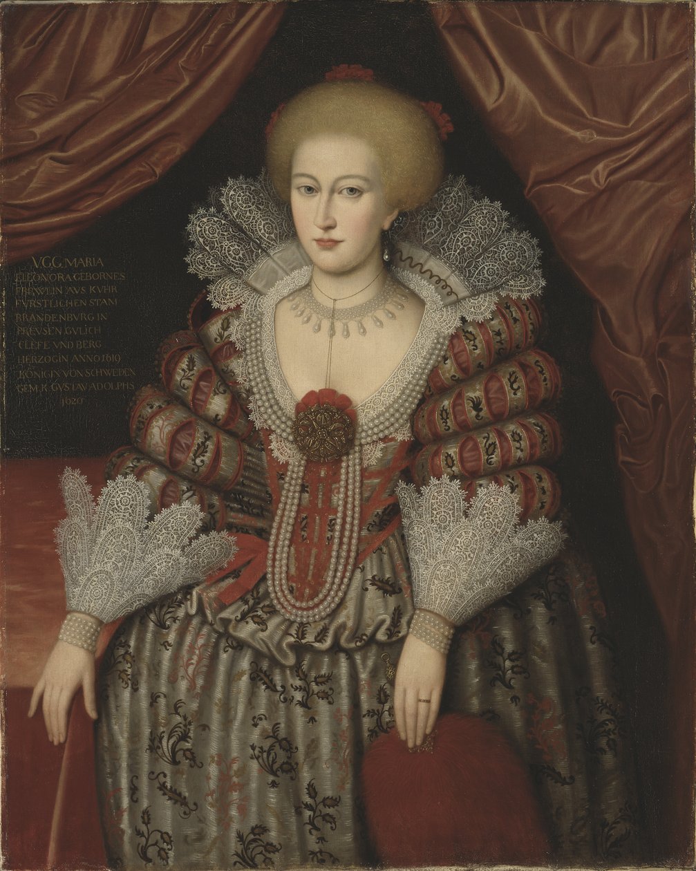 Kraliçe Maria Eleonora, 1619 by Michiel Jansz. van after Mierevelt