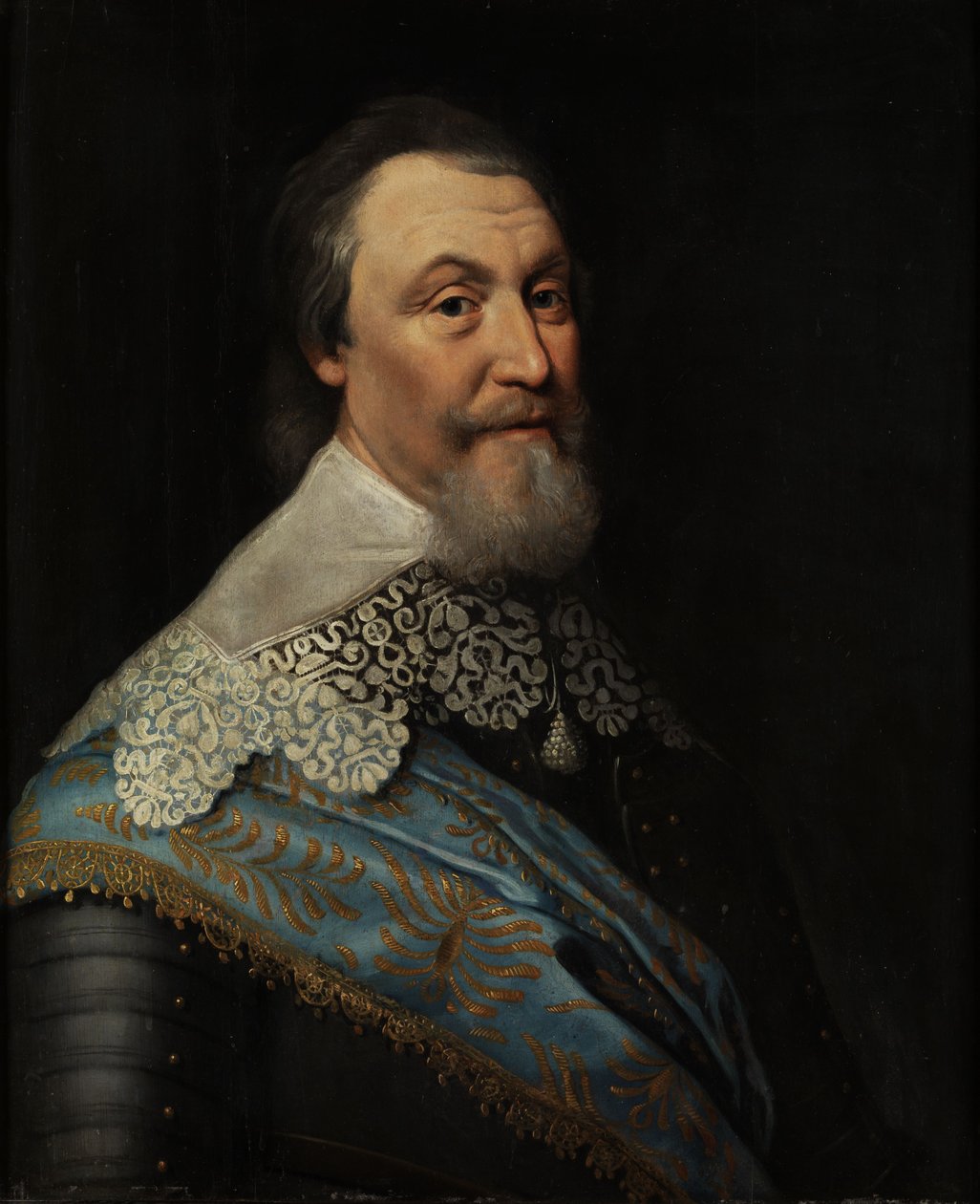 Portrait of the Swedish minister and commander of Axel Ochsenstierna Södermöre (1586 - 1654) by Queen Christina of Sweden by Michiel Jansz van Mierevelt