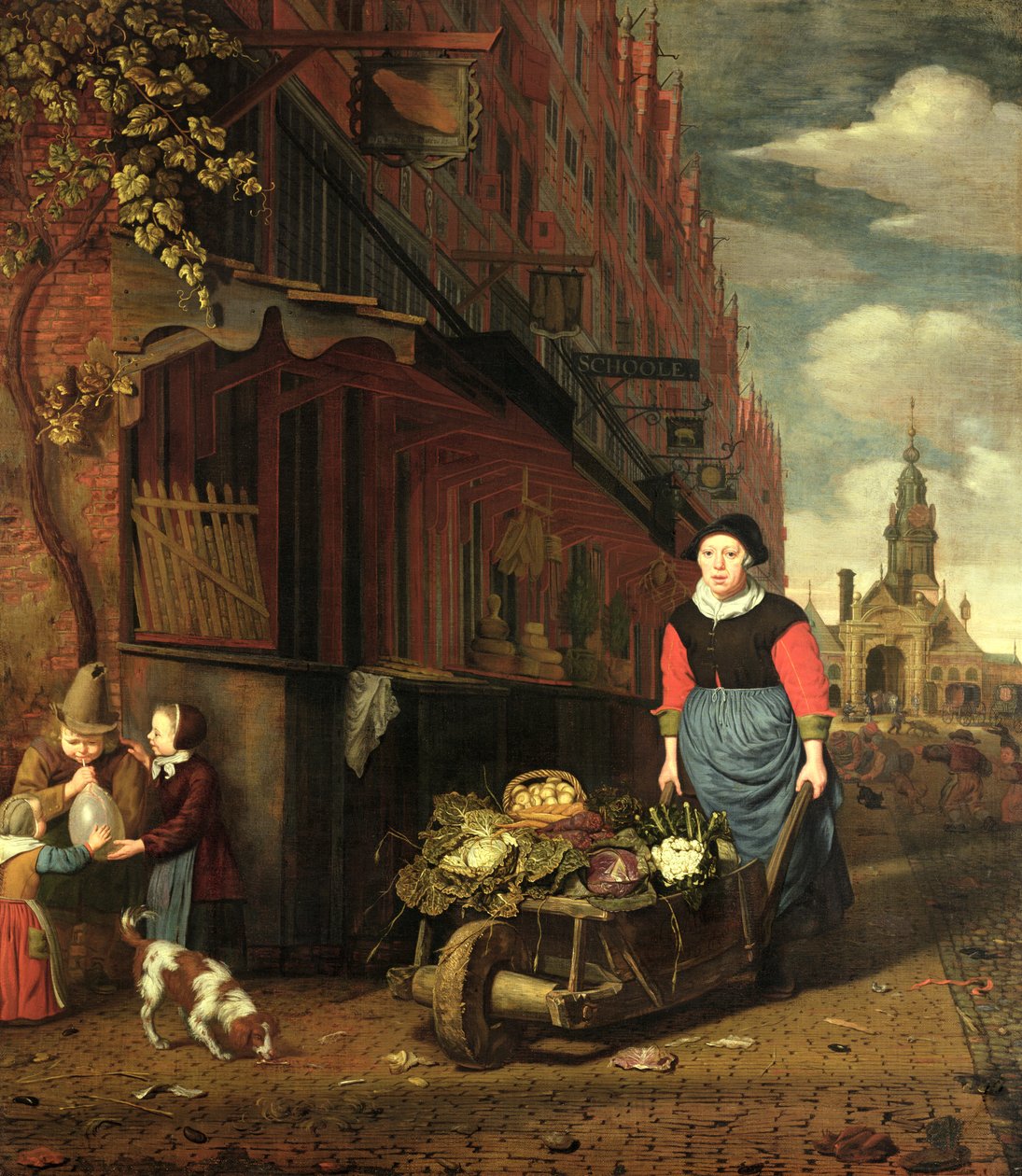 Hollanda Tür Sahnesi, 1668 by Michiel van Musscher