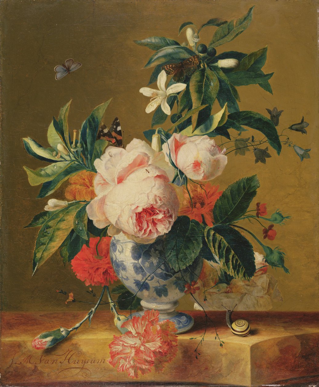 Çiçeklerden Bir Vazo, 1729 by Michiel Van Huysum