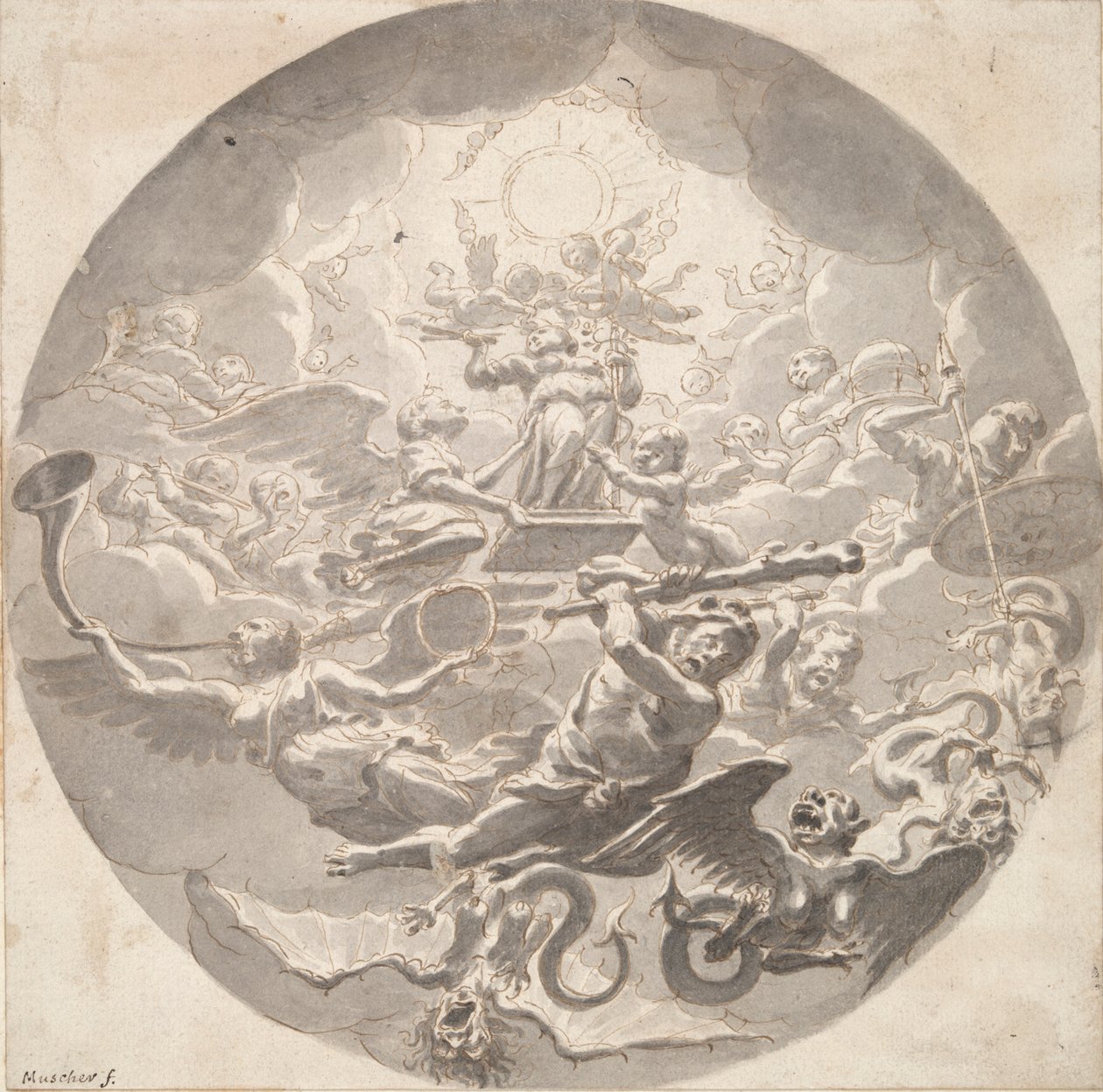 Sanatın Korunması Alegorisi by Michiel van Musscher