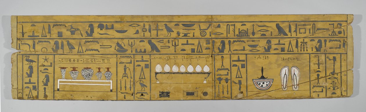 Bir kadının tabutundan panel, MÖ 2008-1875 (pigmentli ahşap) by Middle Kingdom Egyptian