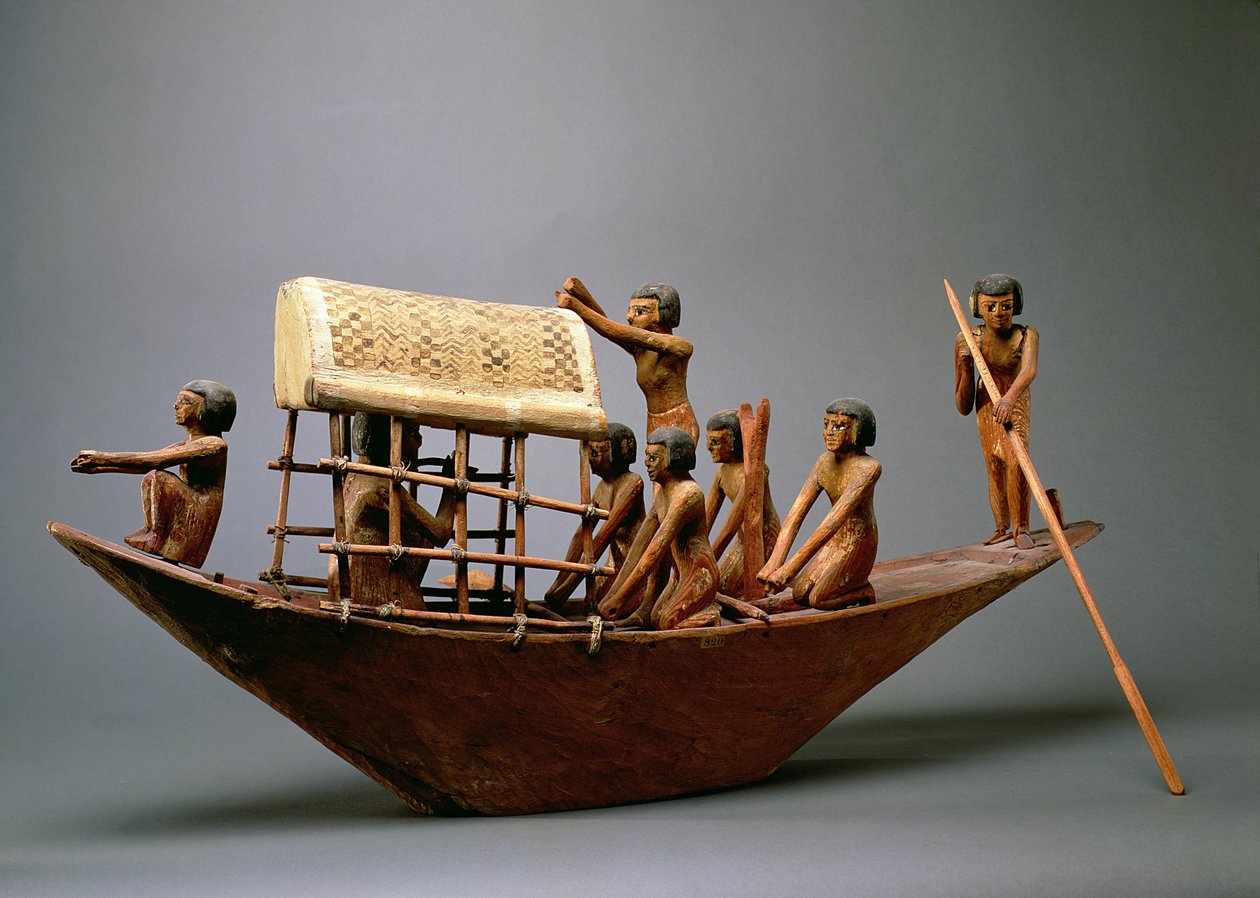Bir geminin mezar modeli, MÖ 2000 dolayları (ahşap) by Middle Kingdom Egyptian