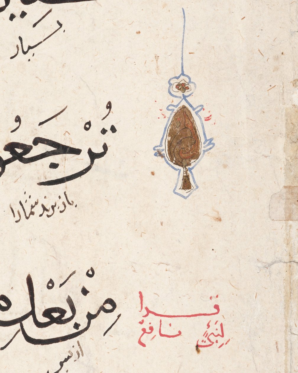 Sayfa Of A Kuran (kağıt üzerine fırça mürekkebi ve altın varak) by Middle Eastern School