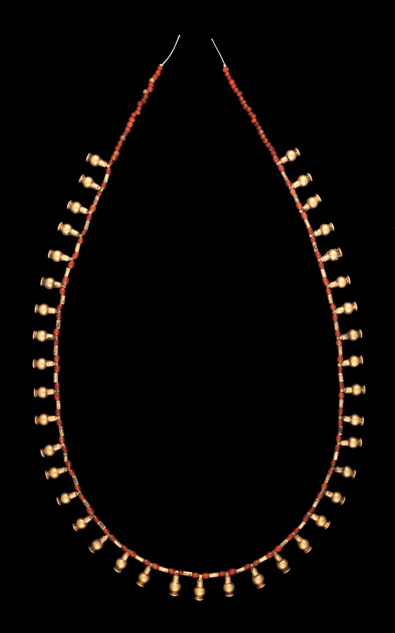 Carnelian Boncuklu Altın Şişe Kolye by Middle Kingdom Egyptian