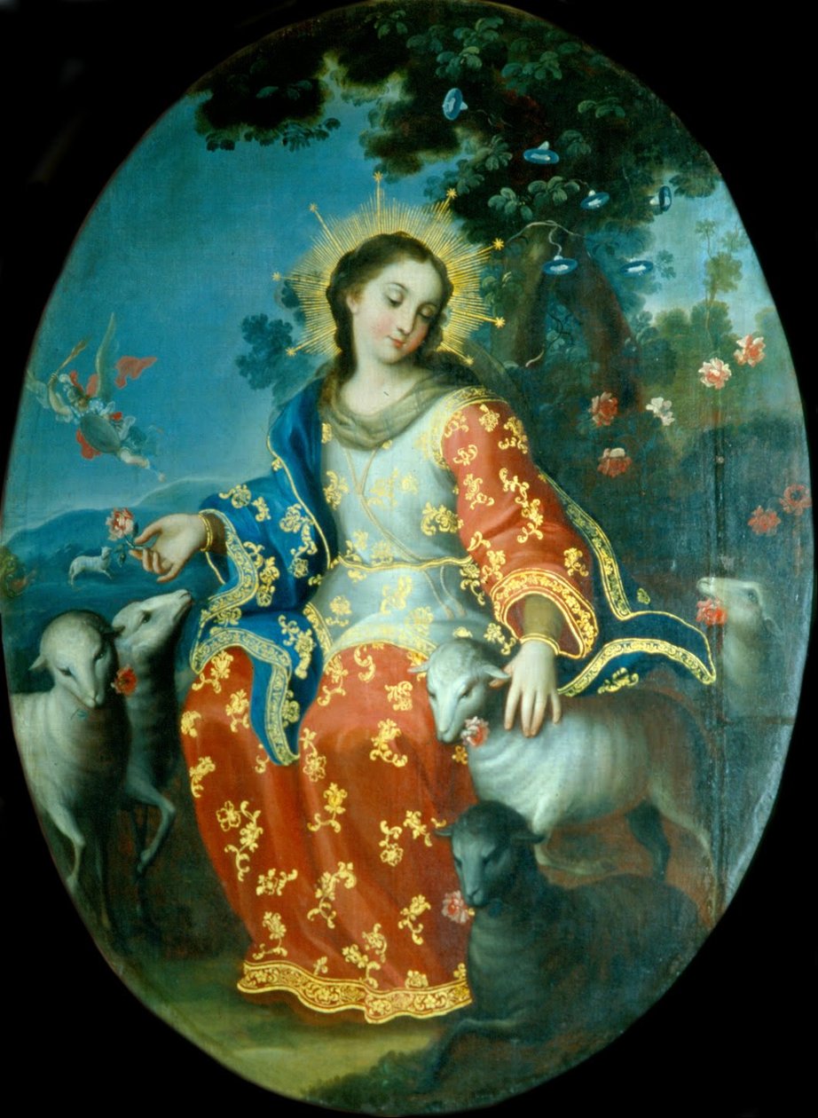 nEspanol: La Divina PastoranThe Divine Shepherdess  by Miguel Cabrera