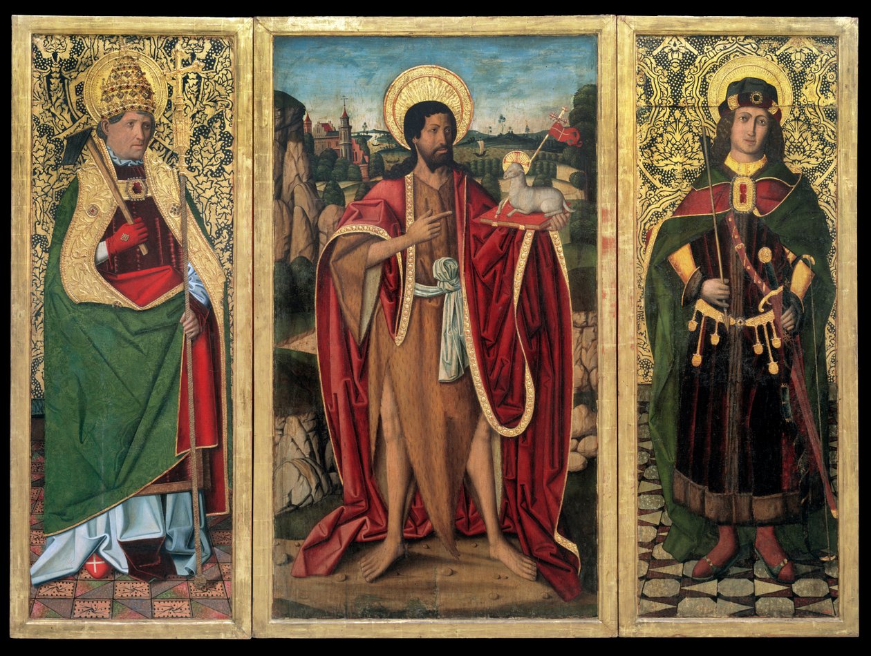 Vaftizci Yahya, Aziz Fabian ve Aziz Sebastian by Miguel Ximénez