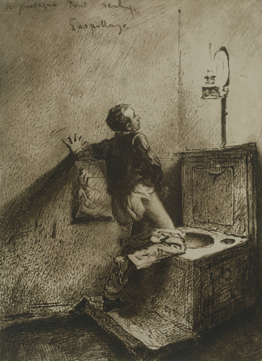 Tuvalette Mastürbasyon Yapan Çocuk, Liebe (Aşk) barından 19 numaralı plaka. 1901