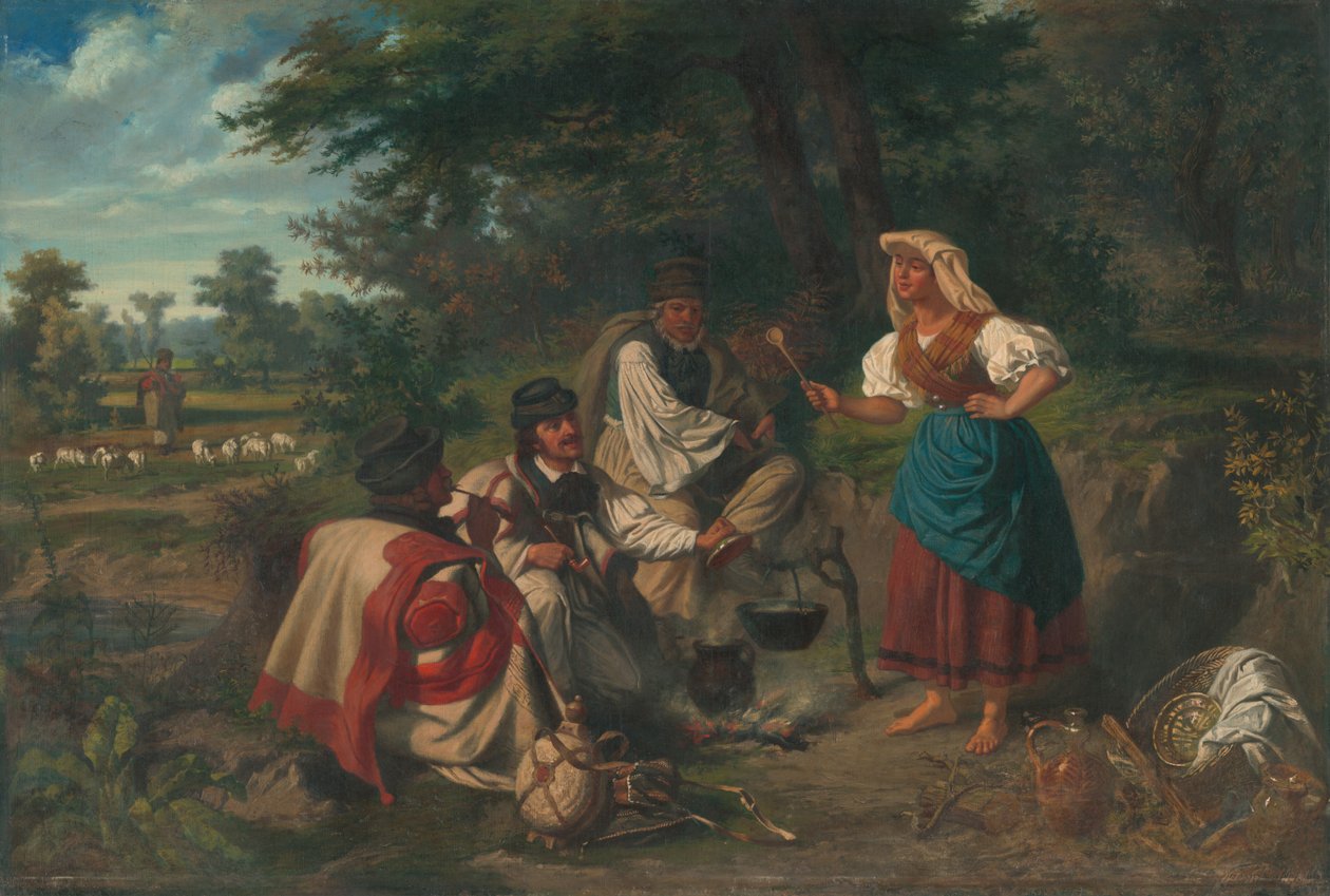 Doğada öğle yemeği by Mihály Szemlér