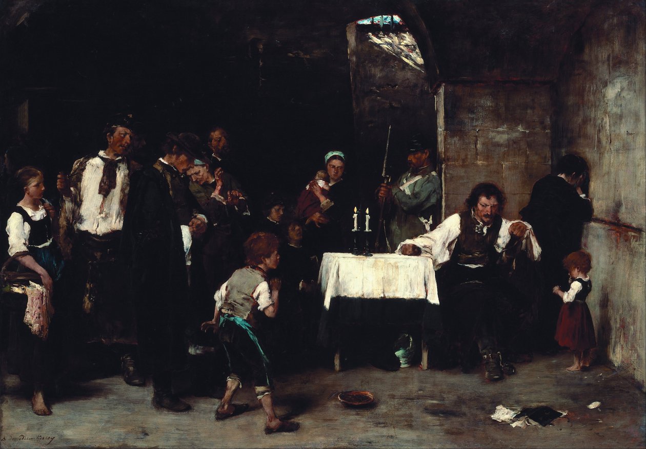 mahkum hücre I by Mihály Munkácsy