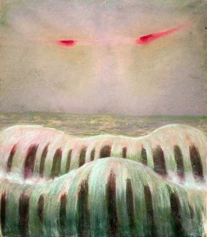 Tufan - deniz manzarası. by Mikalojus Konstantinas Čiurlionis