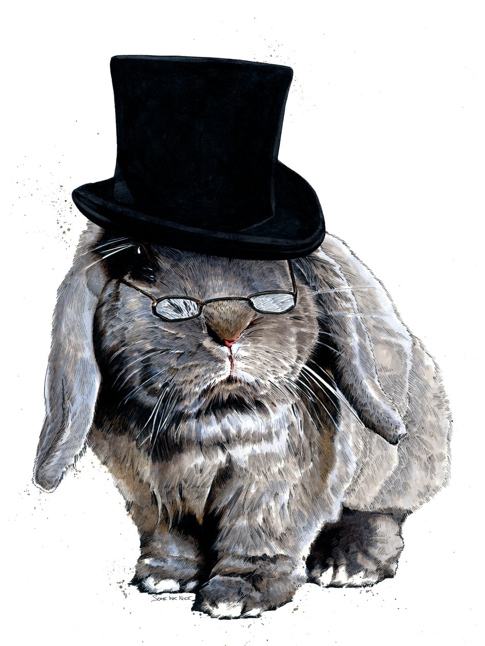 Beyaz Üzerine Humbug Bunny, 2020 by Mike Davis