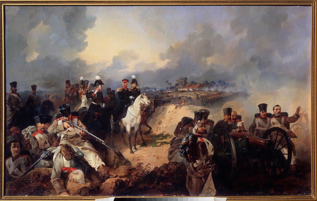 Montmirail Savaşı, 11 Şubat 1814 by Mikhail Osipovich Mikeshin