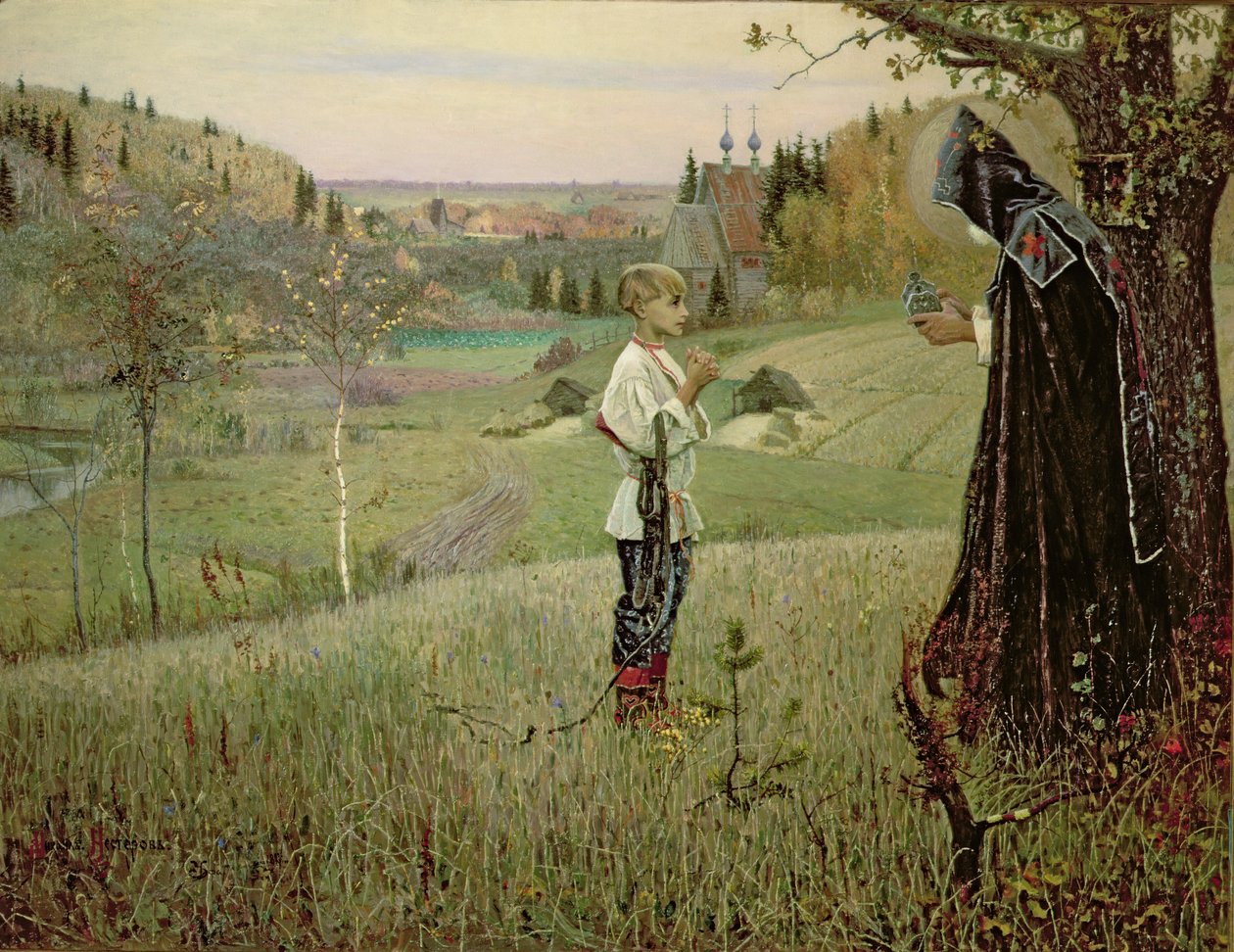 Genç Bartholomeos'un Vizyonu, 1889-90 by Mikhail Vasilievich Nesterov