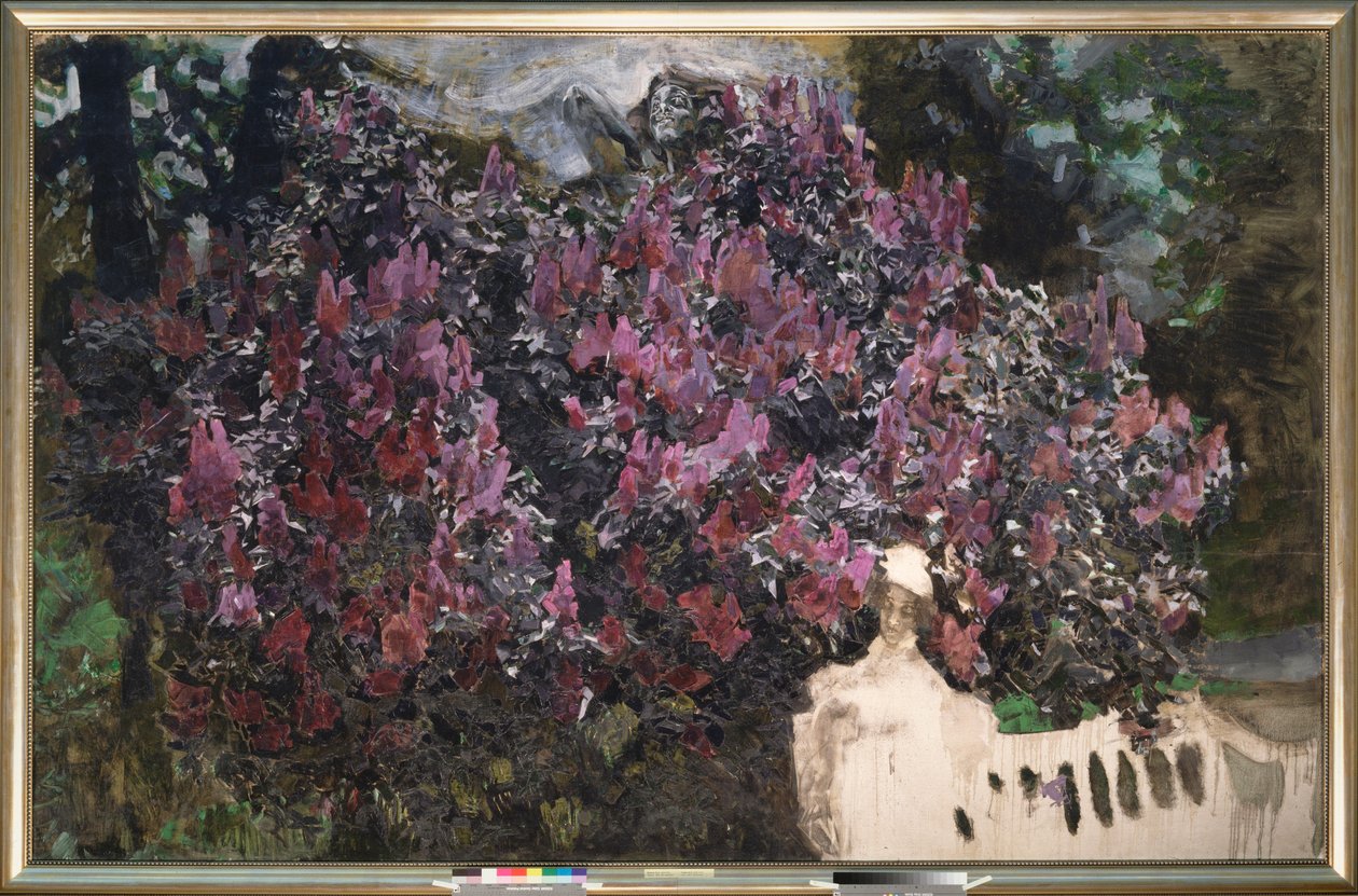 Leylaklar (Leylaklar) - Mikhail Alexandrovich Vrubel (Vrubel) (1856-1910) tarafından tablo, tuval üzerine yağlı boya by Mikhail Aleksandrovich Vrubel