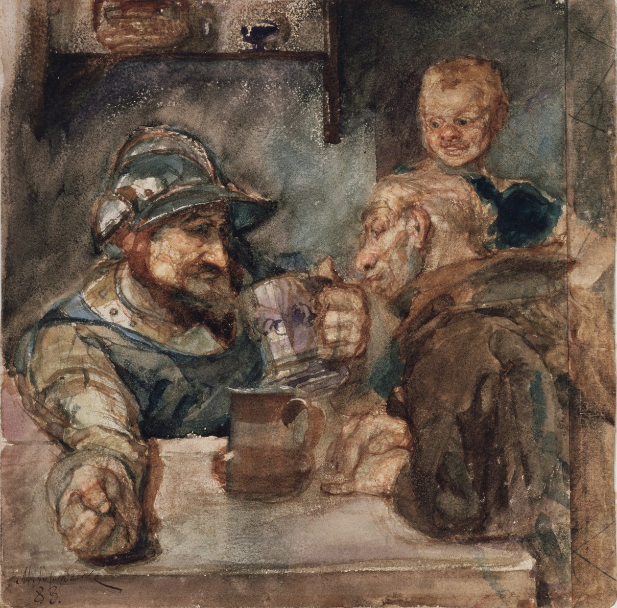 Bir Bira Tankardının Üstünde, 1883 by Mikhail Aleksandrovich Vrubel