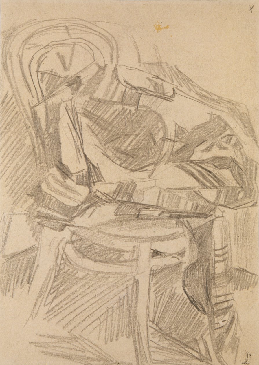 Sandalyeye ekose, 1904 by Mikhail Aleksandrovich Vrubel
