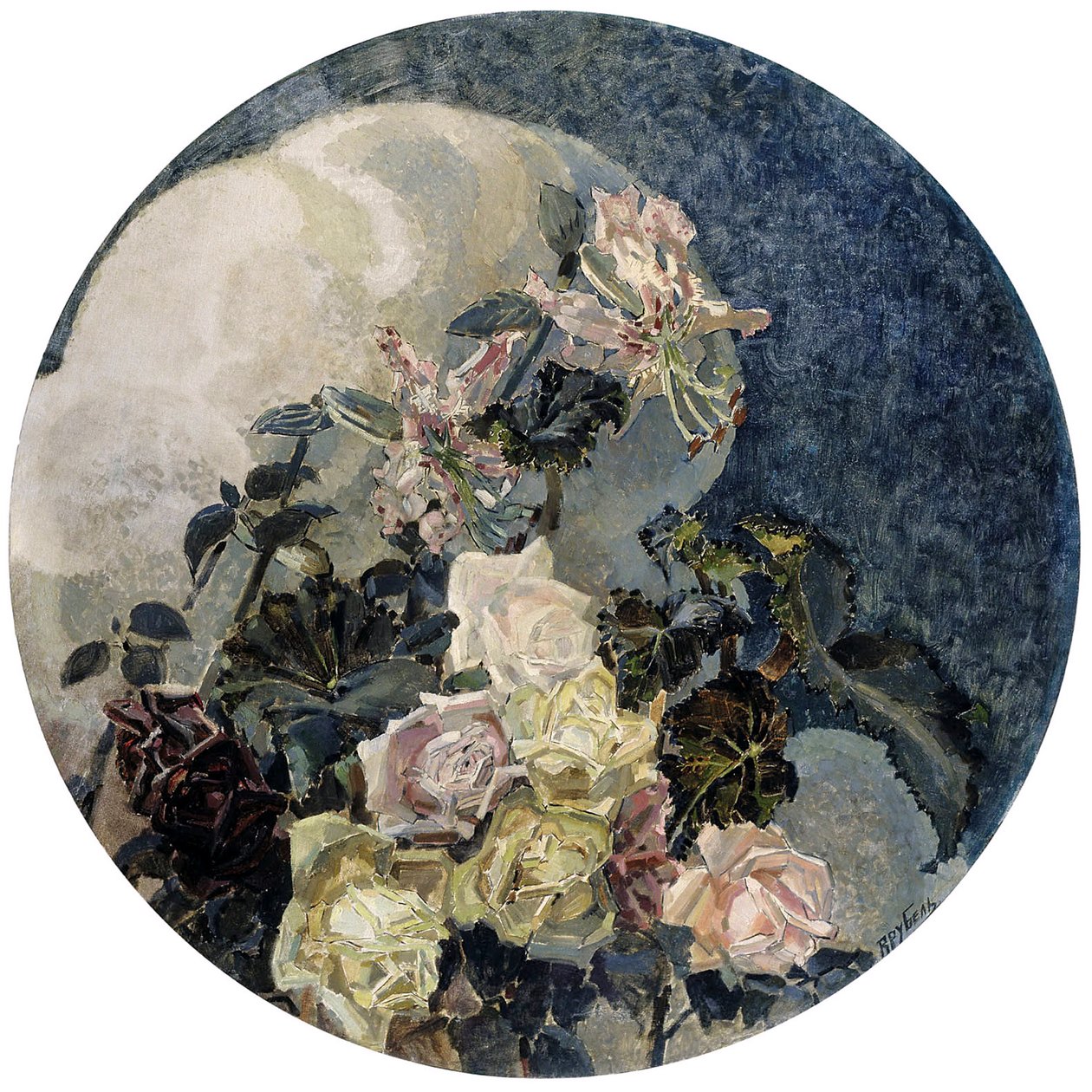 Güller ve Orkideler, 1894. by Mikhail Aleksandrovich Vrubel