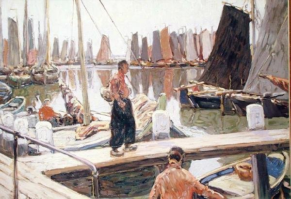 Yelkenli Tekneler, Sakin by Mikhail Alexandrovich Demianov