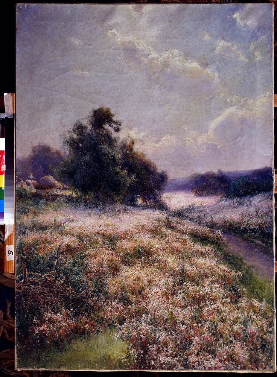 Ön fleuri (Çiçek Açan Çayır). Peintür Mihail Andreyeviç Berkos (1861-1919). huile sur toile by Mikhail Andreyevich Berkos