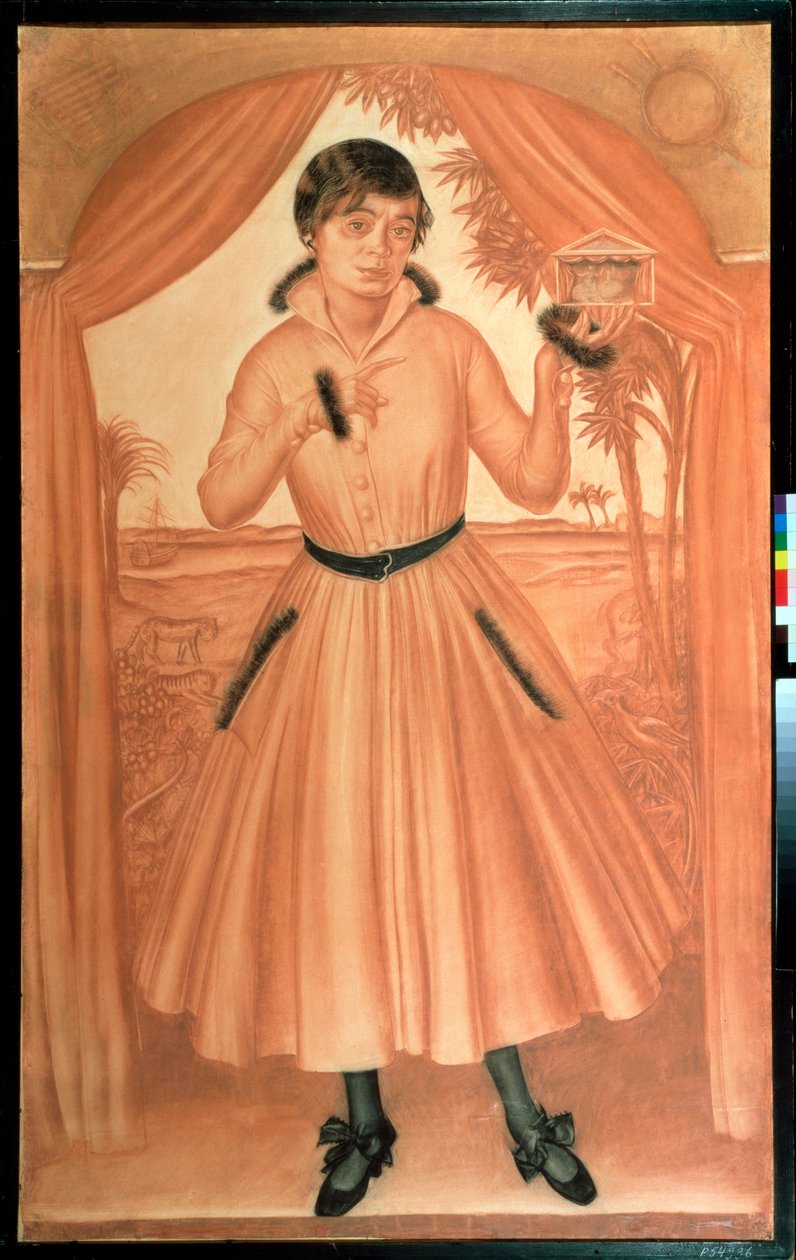 Sanatçının Karısının Portresi - Alexander Yevgenyevich Yakovlev (1887-1938), kağıt üzerinde siyah tebeşir ve iyimser, 1917 dolaylarında, 20. yüzyıl Rus sanatı, modernizm - Devlet Rus Müzesi, Saint Petersburg by Mikhail Nikolayevich Yakovlev