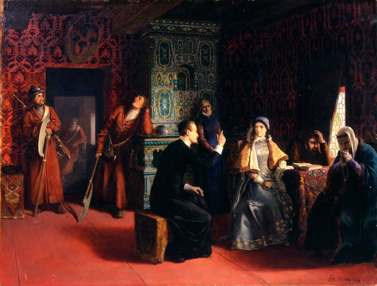 Marina Mniszech, Babasıyla Tutuklu, 1883. by Mikhail Petrovich Klodt