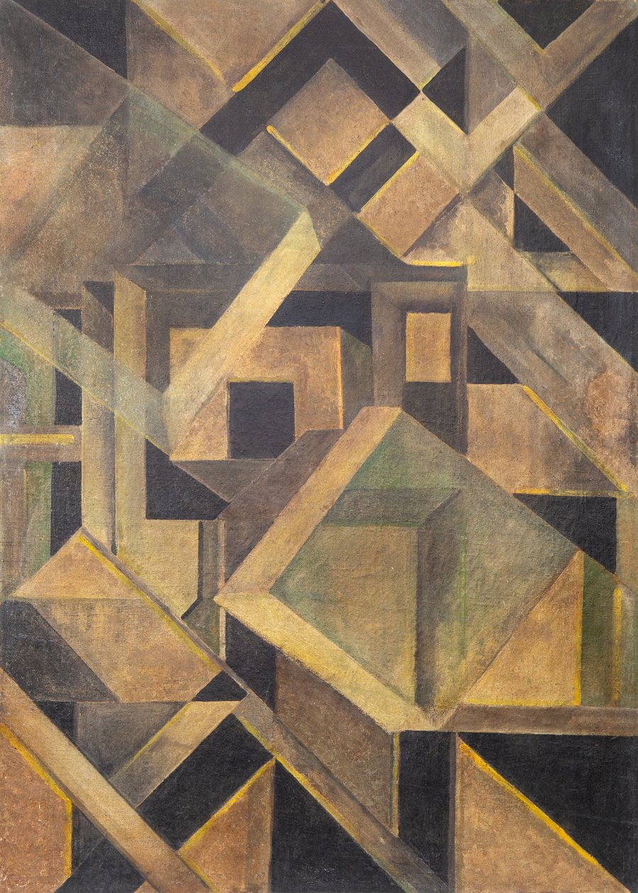 Kristal Formlarla Soyut Kompozisyon, c. 1920. by Mikhail Vasilyevich Matyushin