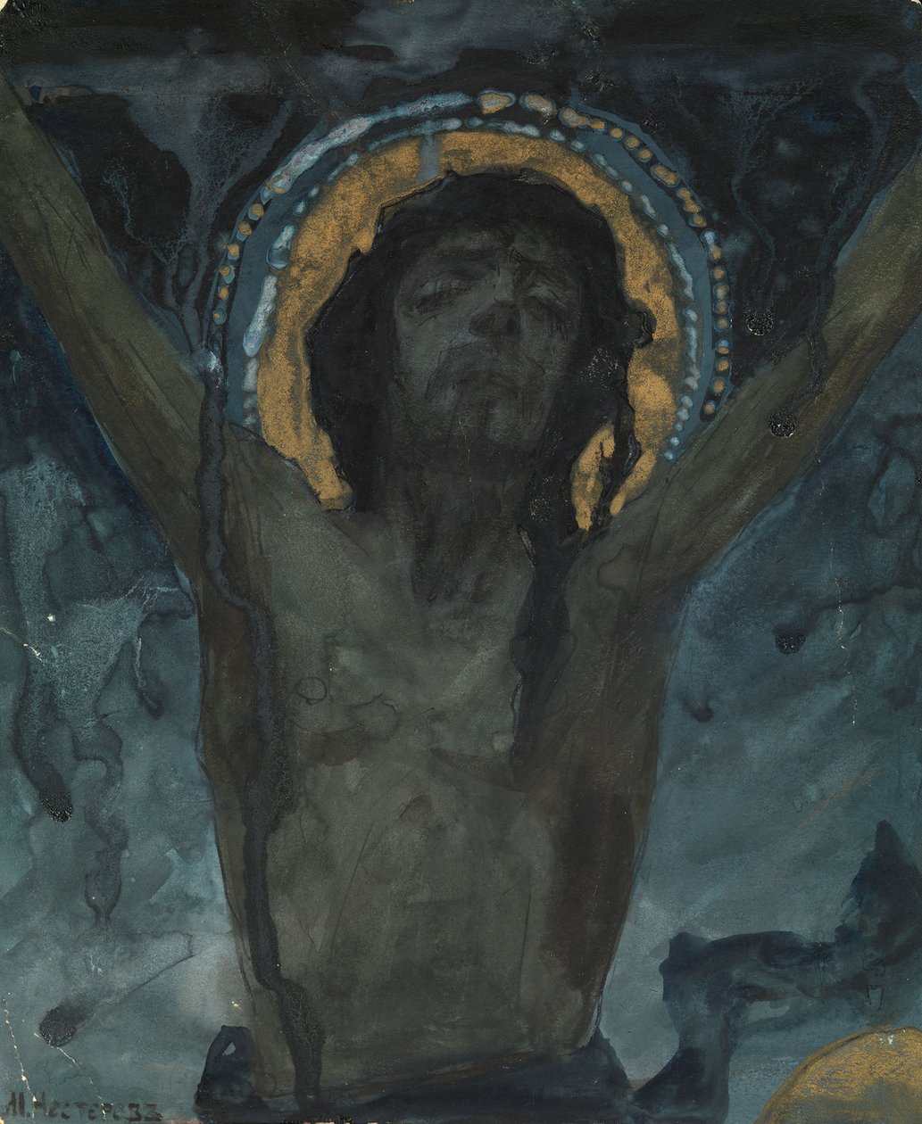 İsa çarmıhta by Mikhail Vasilievich Nesterov