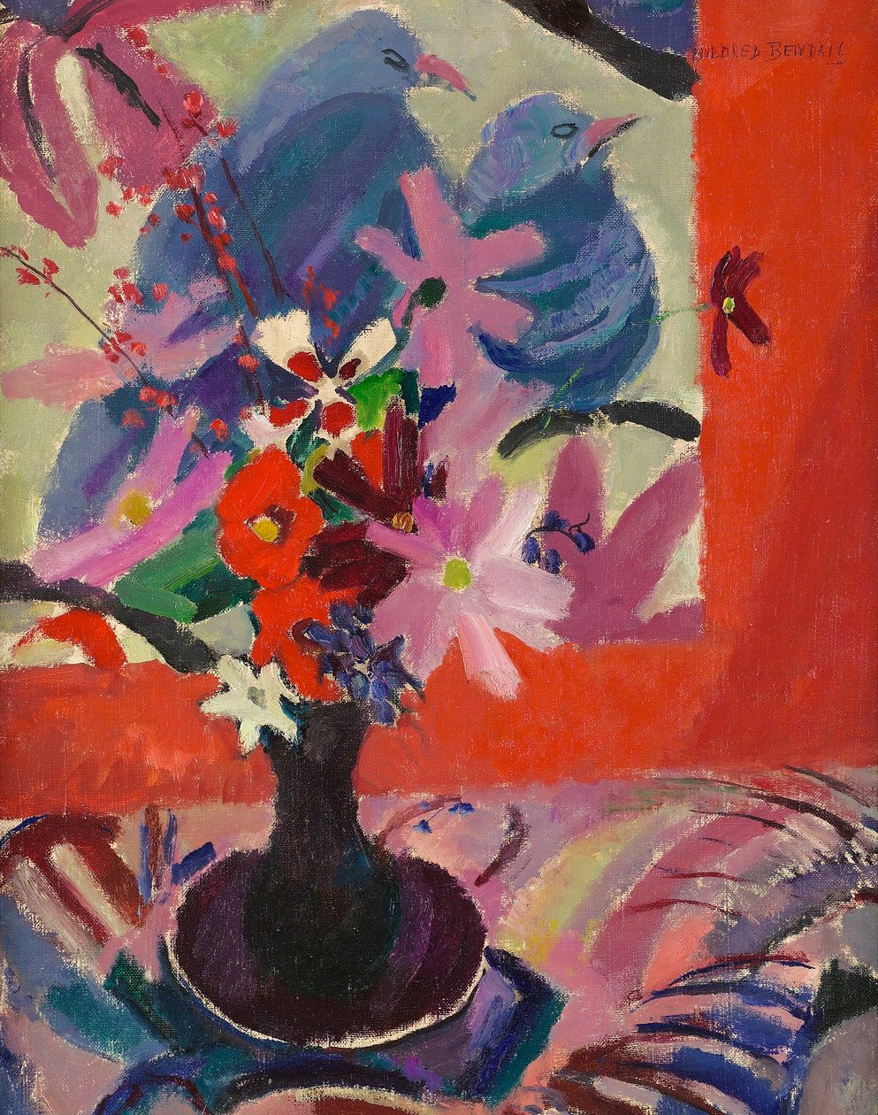 Kuşlu çiçekler, c.1926 by Mildred Bendall