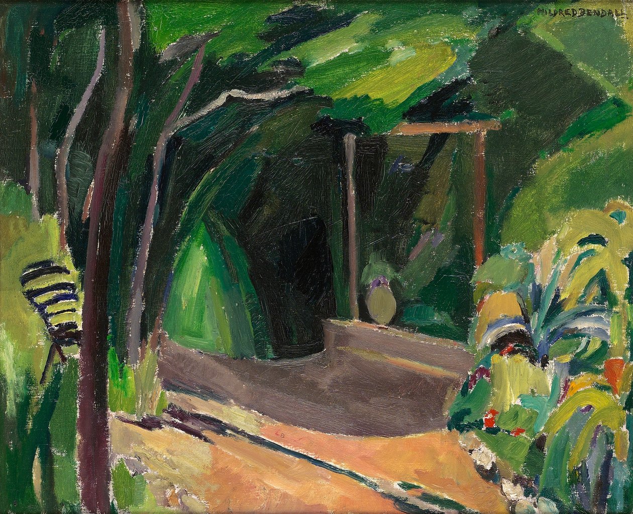 Bahçeden bir köşe, 1940 civarı by Mildred Bendall