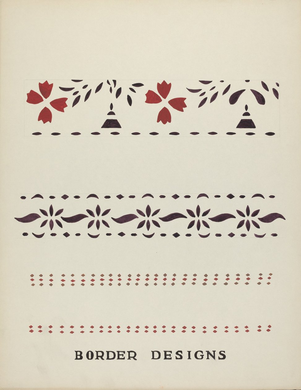 Önerilen Portföyden Bordür Tasarımları "Maine Duvar Şablonları" by Mildred E. Bent