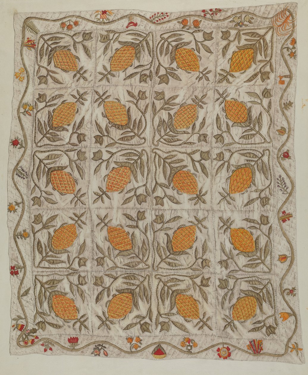 Ananas Yorgan by Mildred E. Bent