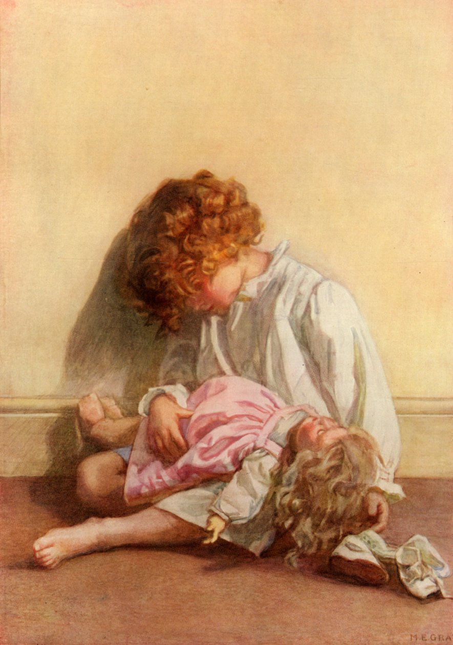 "Bebeğini hoşça vedalaşma sanatında eğitmek", 1914. by Millicent Etheldreda Gray