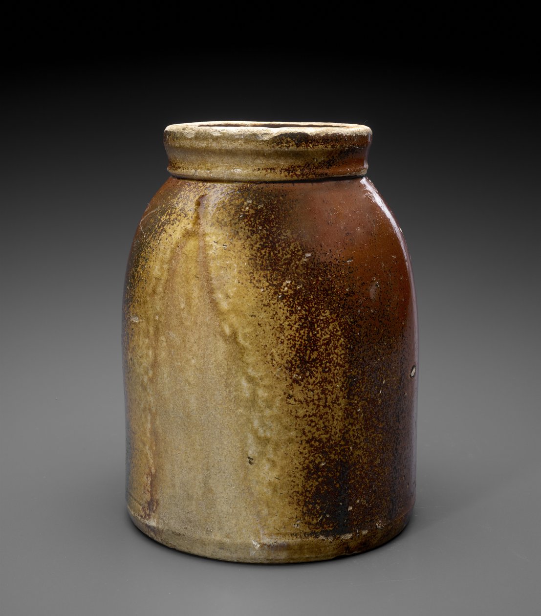 Jar, c. 1881-1892 (slip-glazed stoneware) by Milton Russell (attr.to) Stoker