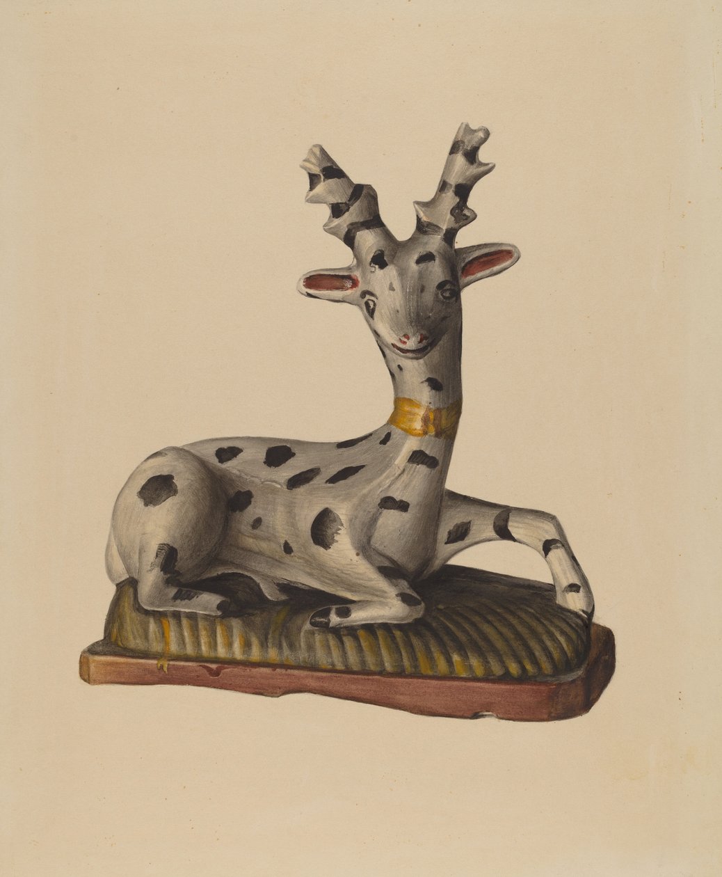 Chalkware Geyiği, 1938 civarı (suluboya) by Mina Lowry