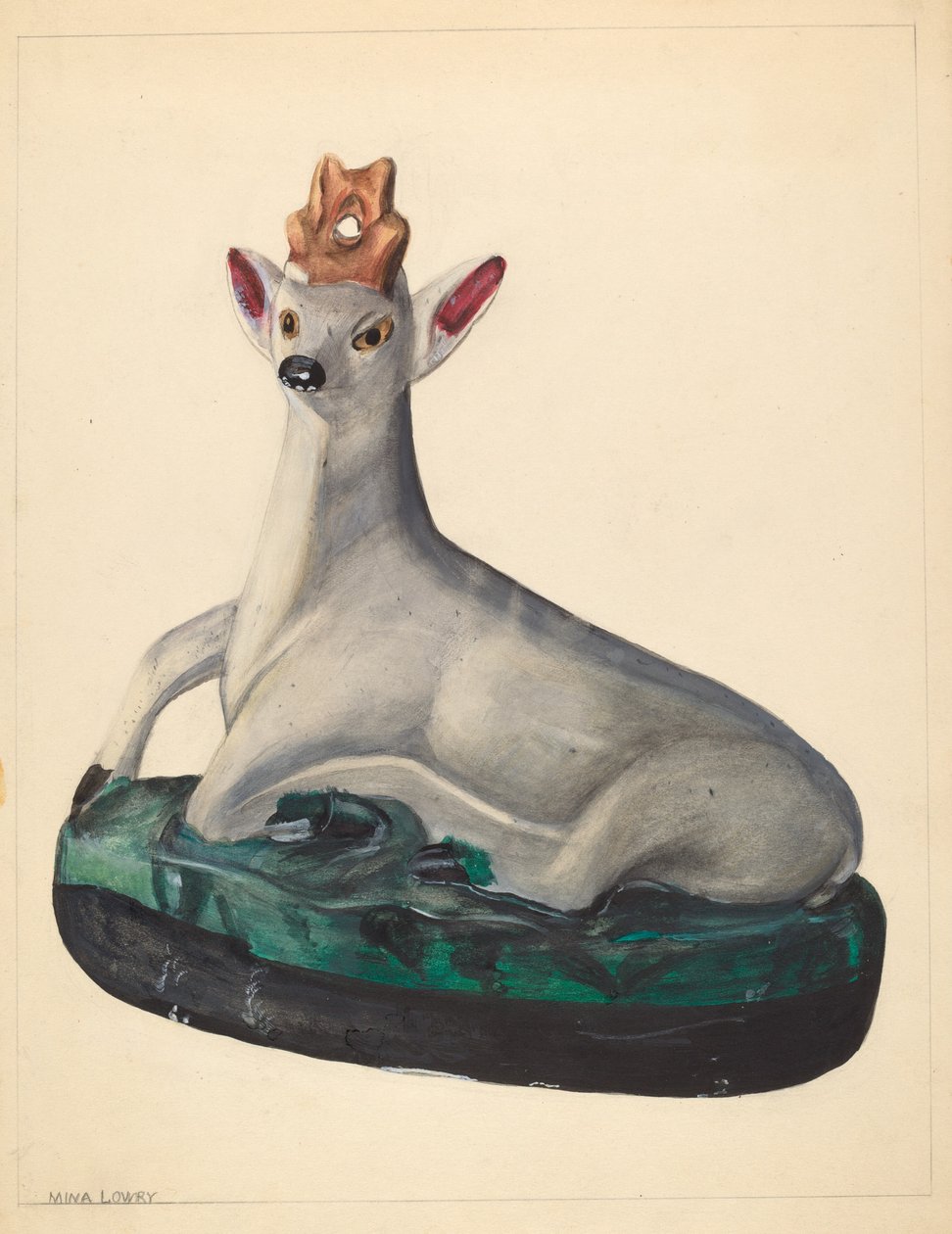 Geyik Heykelcik, c. 1936. by Mina Lowry
