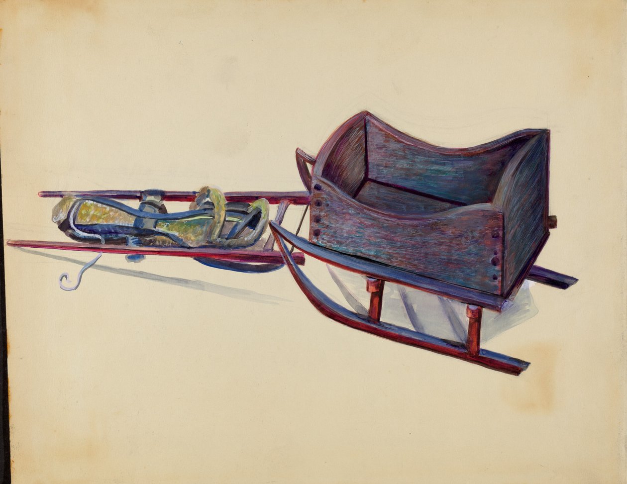 Oyuncak Kızak, c. 1936. by Mina Lowry
