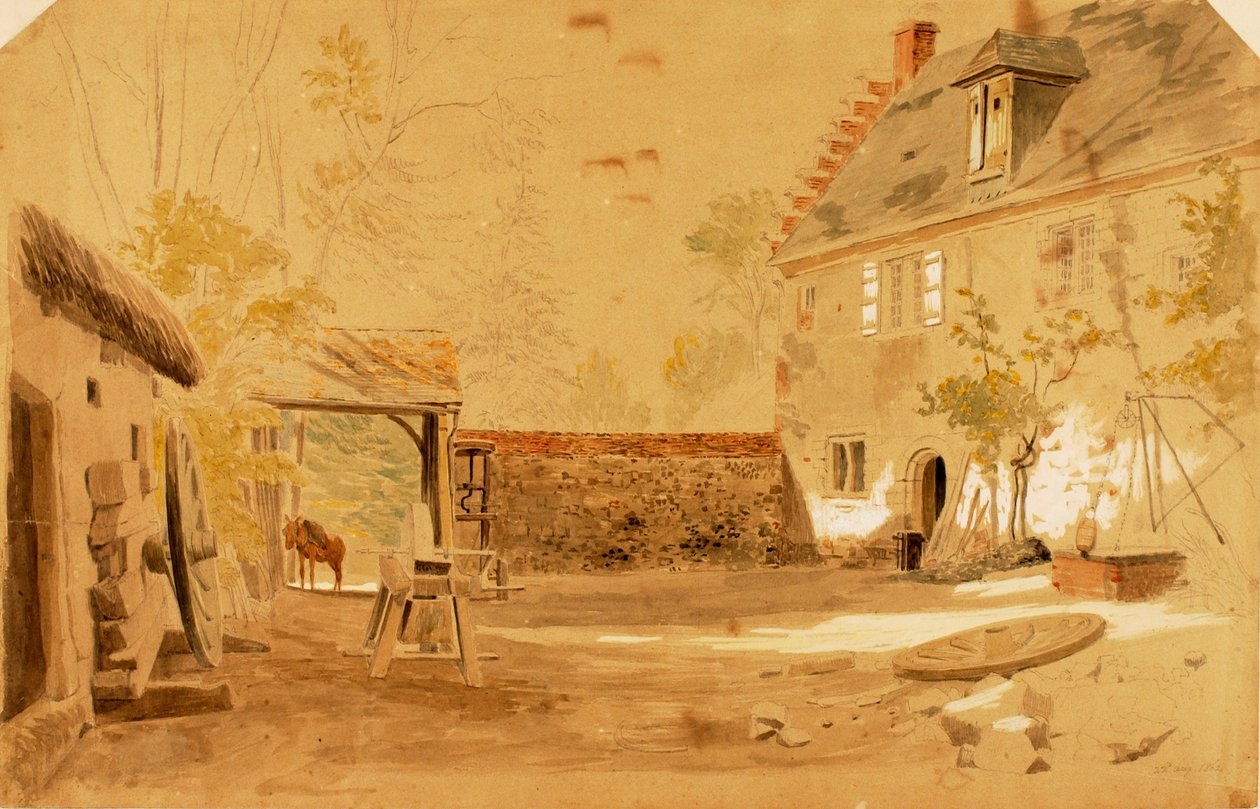 St. Valery Antik Manastırı, Fransa, 1862. by Miner Kilbourne Kellogg