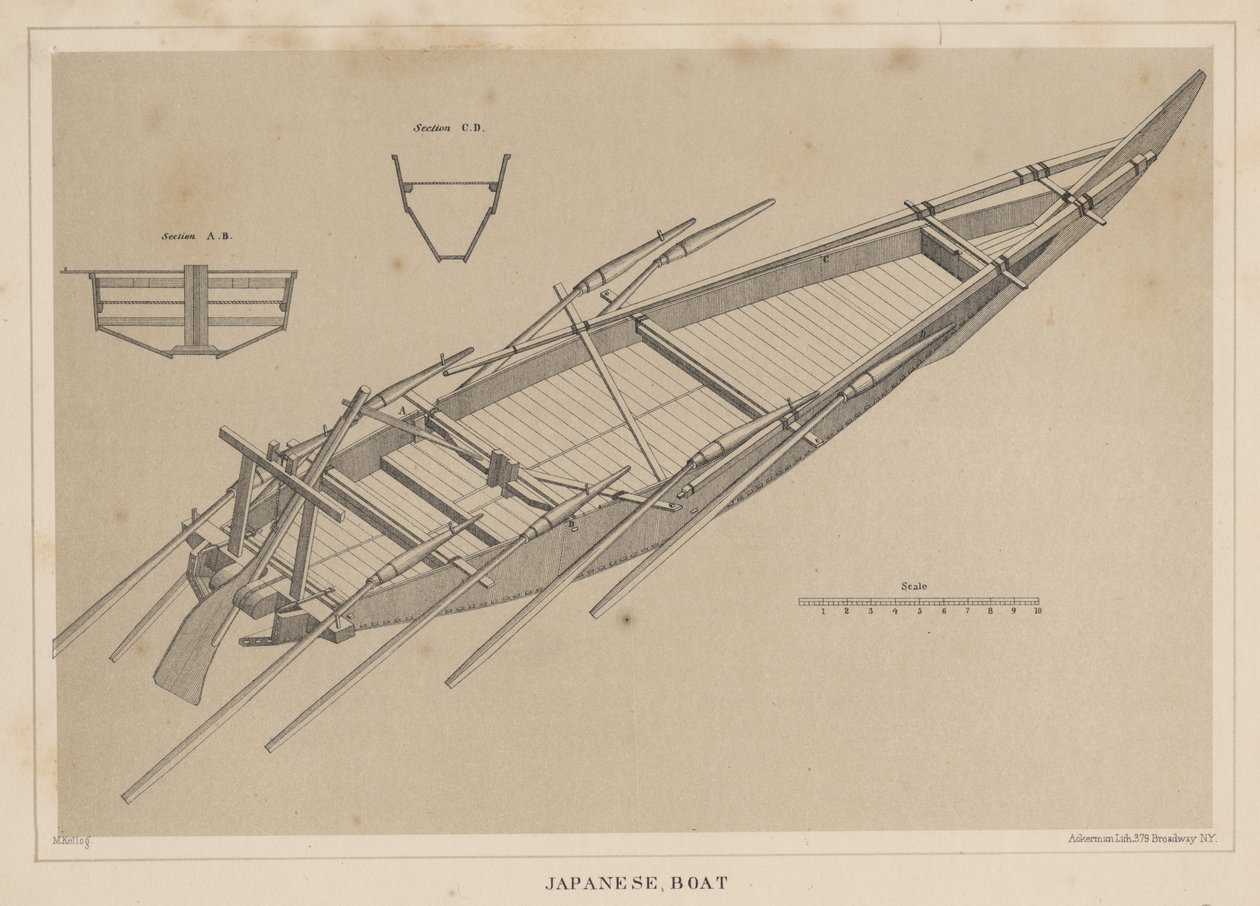 Japon Teknesi, 1855 by Miner Kilbourne Kellogg