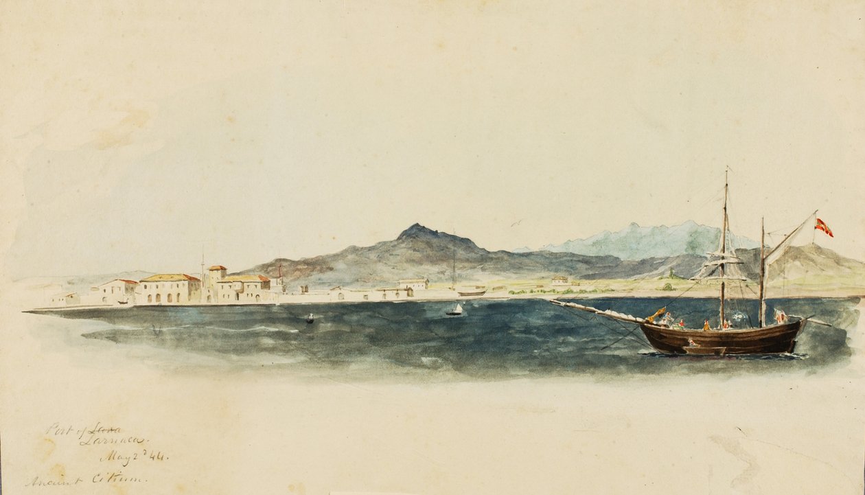 Larnaka Limanı, 1844 by Miner Kilbourne Kellogg