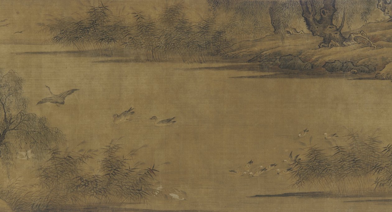 Sonbahar Göleti Üzerindeki Kuşlar by Ming Dynasty Chinese School