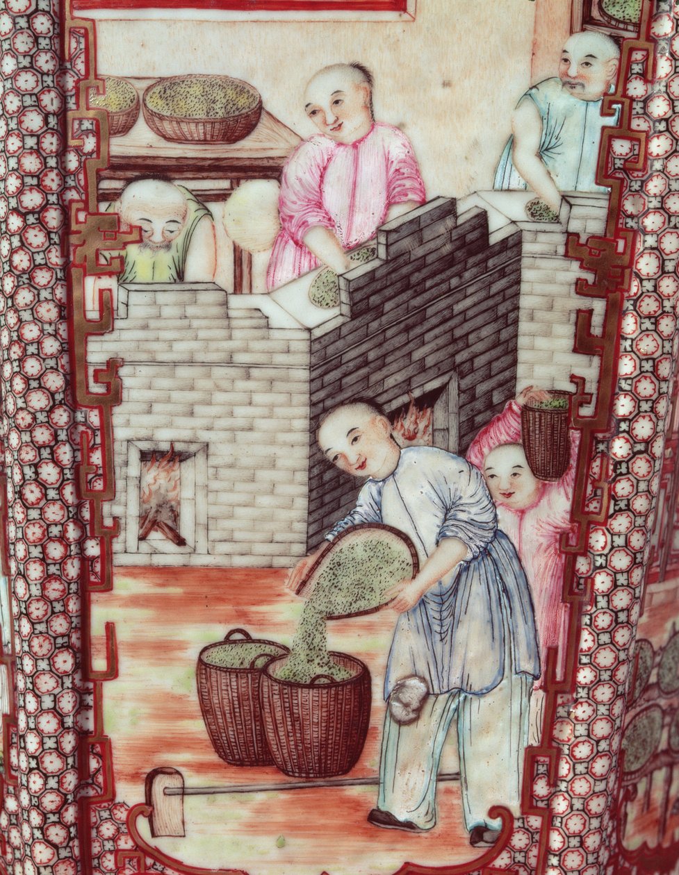 Kuruyan çayı gösteren bir vazodan detay (seramik) by Ming Dynasty Chinese School